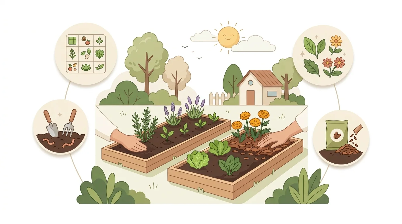 Low maintenance backyard garden